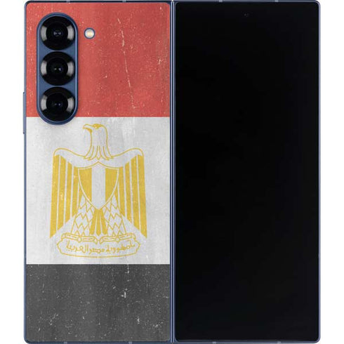 Egypt Flag Distressed Galaxy Z Fold6 Skin